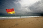 Brooding sky above an otherwise sunny Tenby beach